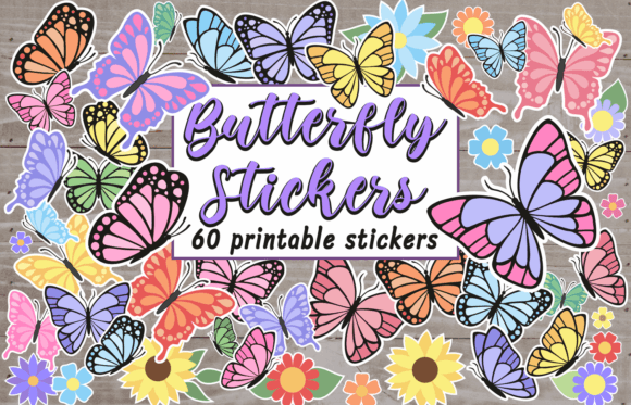 Download Butterfly Stickers Bundle Printable Png - Printable Collection