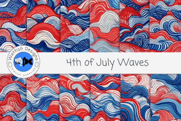 Download 4th of July Waves Printable Paper Pack - Printable Collection